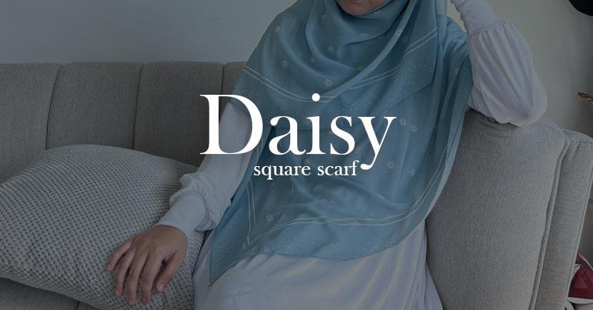 Daisy square scarf